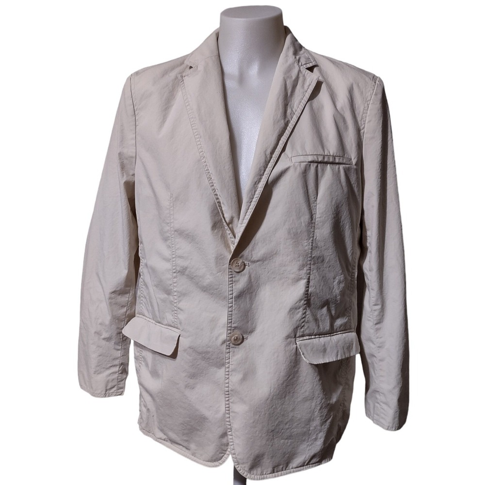 International Concepts INC Blazer XL Womens X-Large Jacket Khaki Cotton 2 Button